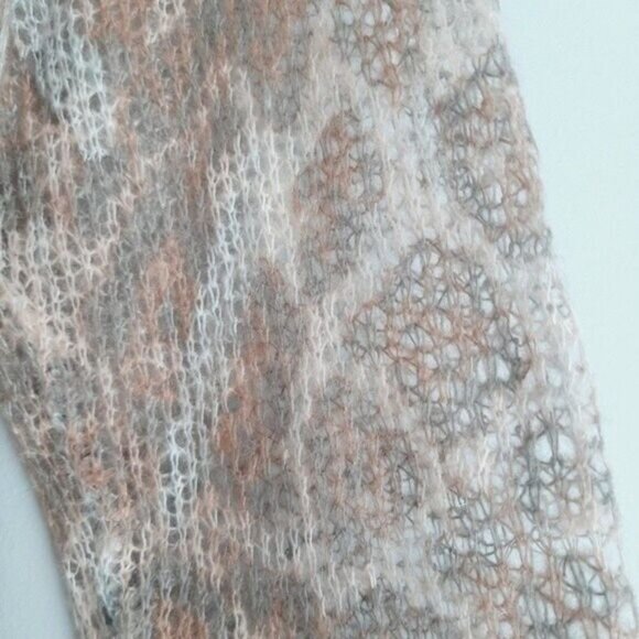 Made in Italy | Leopard Pattern Wool & Mohair Blend Light Top Sz M - Picture 5 of 13